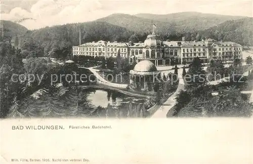 AK / Ansichtskarte Bad Wildungen Fuerstliches Badehotel Kat. Bad Wildungen