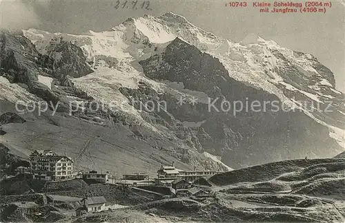 AK / Ansichtskarte Kleine Scheidegg Interlaken Berghotel mit Jungfrau Berner Alpen Kat. Kleine Scheidegg