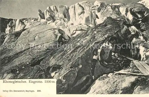 AK / Ansichtskarte Rhonegletscher Glacier du Rhone Eisgrotte Kat. Rhone