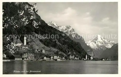 AK / Ansichtskarte Flueelen UR Blick ueber den Urnersee zum Bristenstock Glarner Alpen Kat. Flueelen