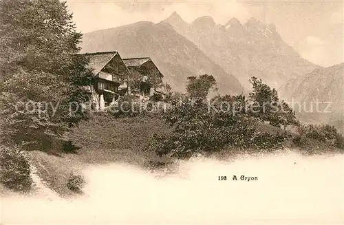 AK / Ansichtskarte Gryon Teilansicht Bergdorf Alpen Kat. Gryon