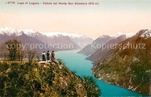 AK / Ansichtskarte Lago di Lugano Veduta dal Monte San Salvatore Kat. Italien