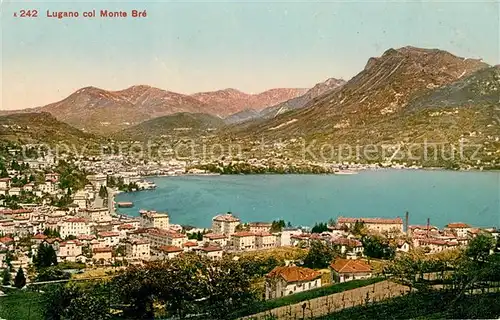 AK / Ansichtskarte Lugano Lago di Lugano Col Monte Bre Luganersee