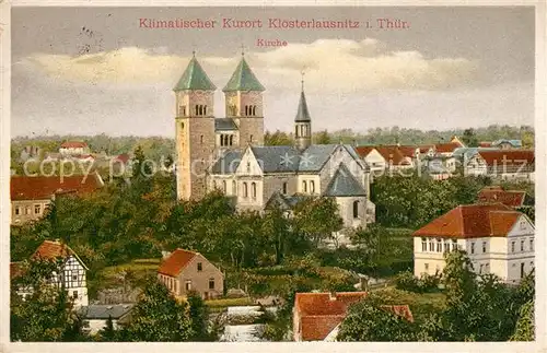 AK / Ansichtskarte Klosterlausnitz Bad Ortsansicht mit Kirche Klimatischer Kurort Kat. Bad Klosterlausnitz