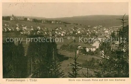 AK / Ansichtskarte Finsterbergen Blick von Knaufs Ruhe auf Ort und Kurhaus Kat. Finsterbergen Thueringer Wald