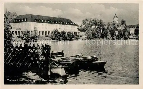 AK / Ansichtskarte Bad Salzungen Kurhaus am Burgsee Volkssolbad Kat. Bad Salzungen