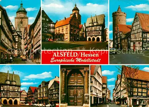 AK / Ansichtskarte Alsfeld Rathaus Stadtturm Stadtansichten Kat. Alsfeld