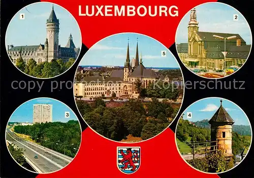 AK / Ansichtskarte Luxembourg Luxemburg Schloss Hauptbahnhof Kathedrale Bruecke Grand Charlotte  Kat. Luxembourg