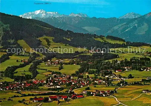 AK / Ansichtskarte Bad Kohlgrub Fliegeraufnahme Ammergau Alpen Zugspitze Kat. Bad Kohlgrub
