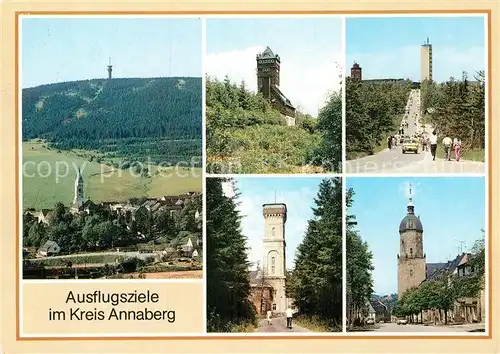 AK / Ansichtskarte Annaberg Buchholz Erzgebirge Oberwiesenthal Fichtelbergfahrt Kat. Annaberg