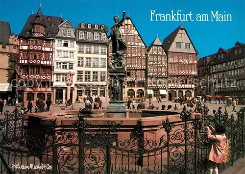 AK / Ansichtskarte Frankfurt Main Fachwerkhaeuser Brunnen Denkmal Kat. Frankfurt am Main