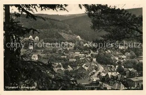 AK / Ansichtskarte Sitzendorf Thueringen Ansicht vom Waldrand aus Kat. Sitzendorf Schwarzatal