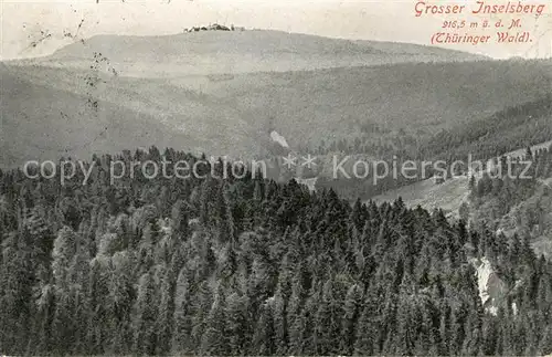 AK / Ansichtskarte Grosser Inselsberg Landschaftspanorama Thueringer Wald Kat. Brotterode