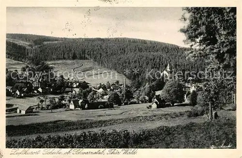 AK / Ansichtskarte Scheibe Alsbach Panorama Luftkurort im Thueringer Wald Kupfertiefdruck Kat. Scheibe Alsbach