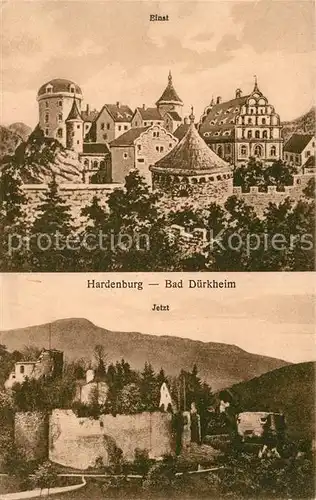 AK / Ansichtskarte Bad Duerkheim Hardenburg einst und jetzt Kat. Bad Duerkheim