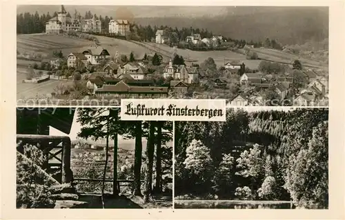 AK / Ansichtskarte Finsterbergen Teilansicht mit Kurhaeusern Waldpartie Huette Kat. Finsterbergen Thueringer Wald