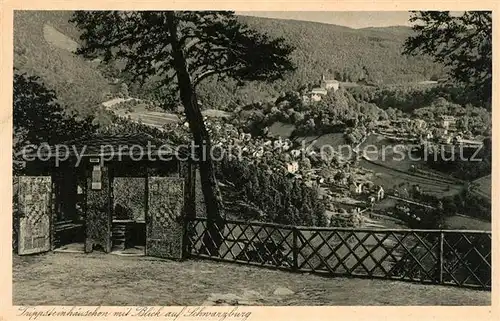 AK / Ansichtskarte Schwarzburg Thueringer Wald Panorama Blick vom Trippstein Haeuschen Kupfertiefdruck Kat. Schwarzburg