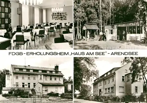 AK / Ansichtskarte Arendsee Altmark FDGB Erholungsheim Haus am See Kat. Arendsee