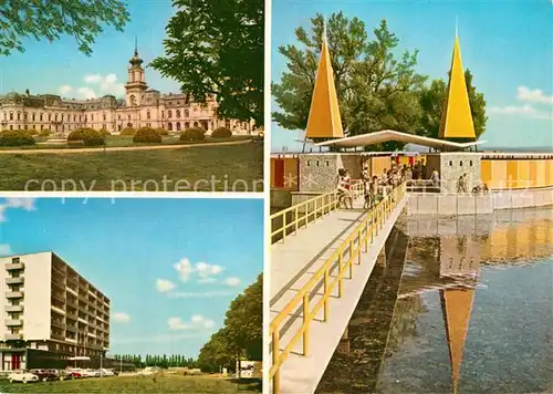 AK / Ansichtskarte Keszthely Schloss Wohnblock Schwimmbad Kat. Balaton Plattensee