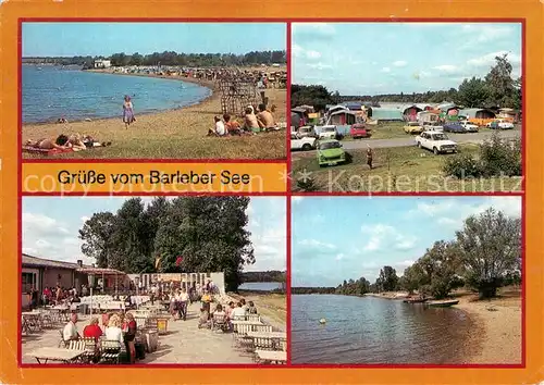 AK / Ansichtskarte Barleben Barleberger See Strand Zeltplatz Restaurant mit Terrasse Seepartie Kat. Barleben