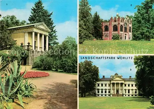 AK / Ansichtskarte Woerlitz Floratempel Gotisches Haus Schloss Kat. Woerlitz