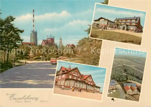 AK / Ansichtskarte Grosser Inselsberg Fernmeldeanlagen Gasthaus Fliegeraufnahme Kat. Brotterode