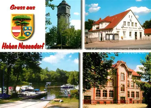 AK / Ansichtskarte Hohen Neuendorf Wasserturm Bahnhof Hafen Schule Kat. Hohen Neuendorf