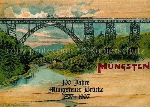 AK / Ansichtskarte Muengsten Muengstener Bruecke Illustration Kat. Remscheid