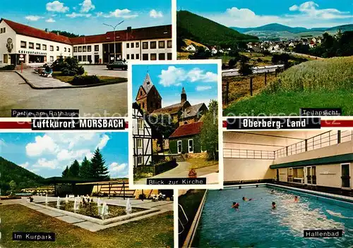 AK / Ansichtskarte Morsbach Sieg Rathaus Teilansicht Kurpark Hallenbad Kat. Morsbach