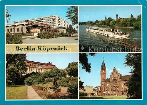 AK / Ansichtskarte Koepenick Gaststaette im Allende Viertel Fahrgastschiff Bertolt Brecht Schlosspark Rathaus Kat. Berlin