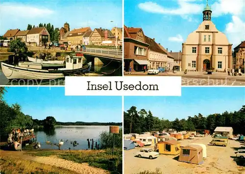 AK / Ansichtskarte Usedom Wolgast Hafen Rathaus Am Koelpinsee Zempin Campingplatz Kat. Usedom