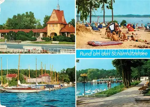 AK / Ansichtskarte Bad Saarow Pieskow Bahnhof Schwanenwiese Wendisch Rietz Badestrand Schwarzhorn Diensdorf  Kat. Bad Saarow