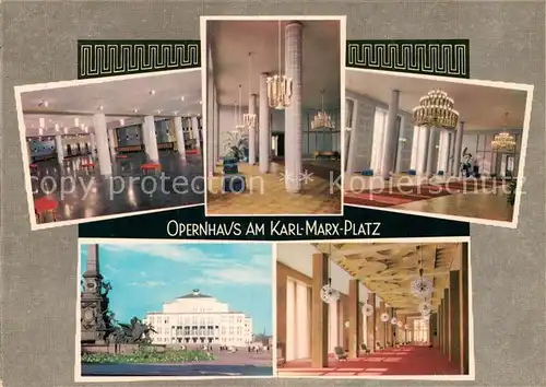 AK / Ansichtskarte Leipzig Opernhaus am Karl Marx Platz Details Kat. Leipzig