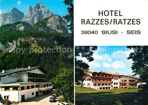 AK / Ansichtskarte Siusi allo Sciliar Razzes Hotel  Kat. Seis am Schlern Kastelruth Suedtirol