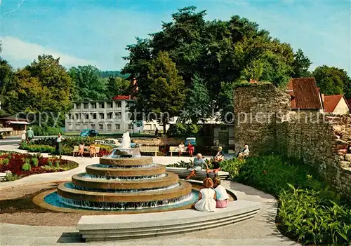 AK / Ansichtskarte Bad Orb Springbrunnen Stadtmauer Kat. Bad Orb