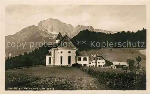AK / Ansichtskarte Ettenberg Kirche mit Untersberg Kat. Marktschellenberg