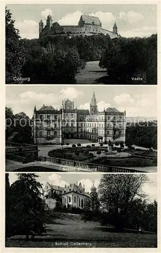 AK / Ansichtskarte Coburg Veste Schloss Ehrenburg Schloss Callenberg Kat. Coburg