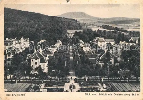 AK / Ansichtskarte Bad Brueckenau Blick vom Schloss mit Dreistelzberg Kat. Bad Brueckenau