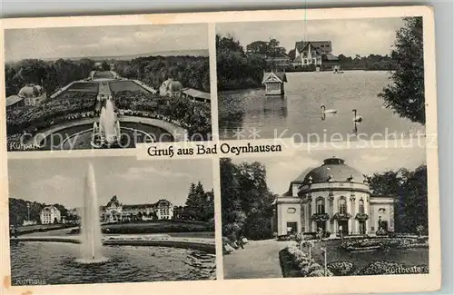 AK / Ansichtskarte Bad Oeynhausen Siel Kurtheater Kurhaus Kurpark Kat. Bad Oeynhausen