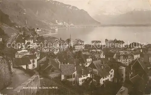 AK / Ansichtskarte Montreux VD Lac Leman et Dent du Midi Genfersee Alpen Kat. Montreux