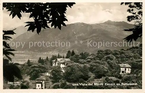 AK / Ansichtskarte Bellinzona Vista dal Monte Ceneri Kat. Bellinzona