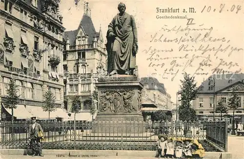 AK / Ansichtskarte Frankfurt Main Goethedenkmal Statue Kat. Frankfurt am Main