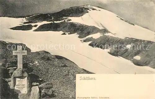 AK / Ansichtskarte Schilthorn Muerren Gebirgspanorama Berner Alpen Kreuz Kat. Schilthorn