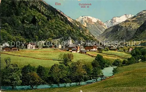 AK / Ansichtskarte Elm GL Panorama mit Blick zumGufelstock Alpen Kat. Elm
