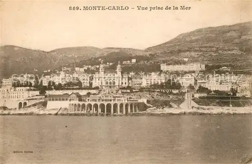 AK / Ansichtskarte Monte Carlo Vue prise de la Mer Kat. Monte Carlo
