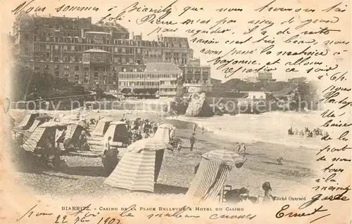 AK / Ansichtskarte Biarritz Pyrenees Atlantiques Casino Plage Bellevue Hotel Kat. Biarritz