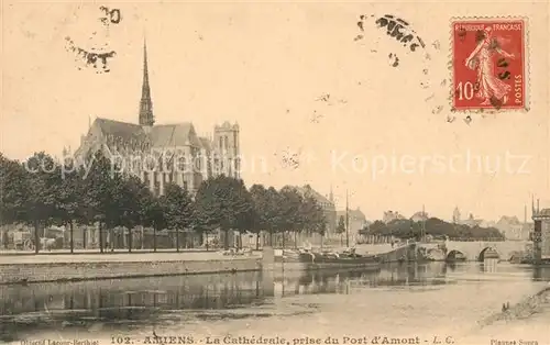 AK / Ansichtskarte Amiens Cathedrale prise du Port d`Amont Kat. Amiens