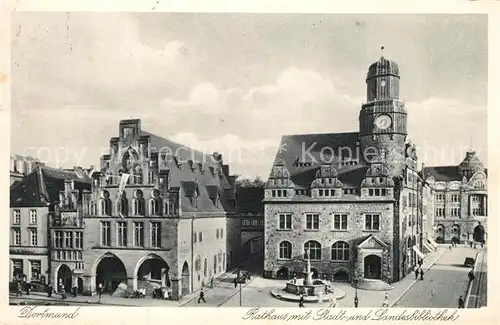 AK / Ansichtskarte Dortmund Rathaus Stadt Landesbibliothek Kat. Dortmund