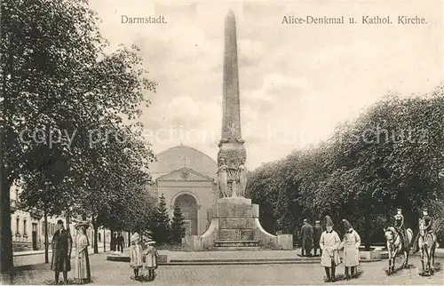 AK / Ansichtskarte Darmstadt Alice Denkmal Katholische Kirche Kat. Darmstadt