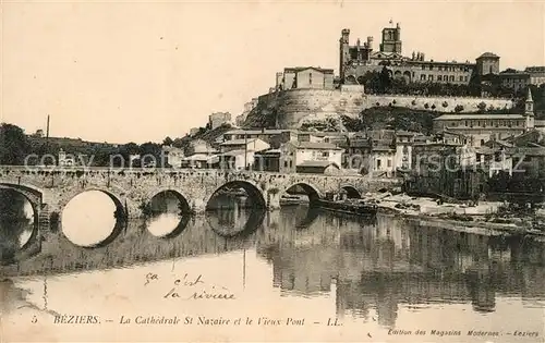 AK / Ansichtskarte Beziers Kathedrale Bruecke Kat. Beziers